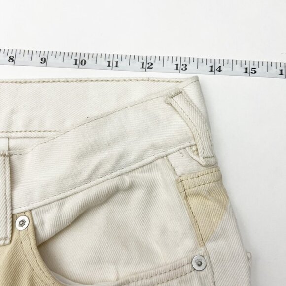 H&M Studio Collection Straight Slim Jeans. Light Beige Striped. Size 2 - Picture 7 of 15